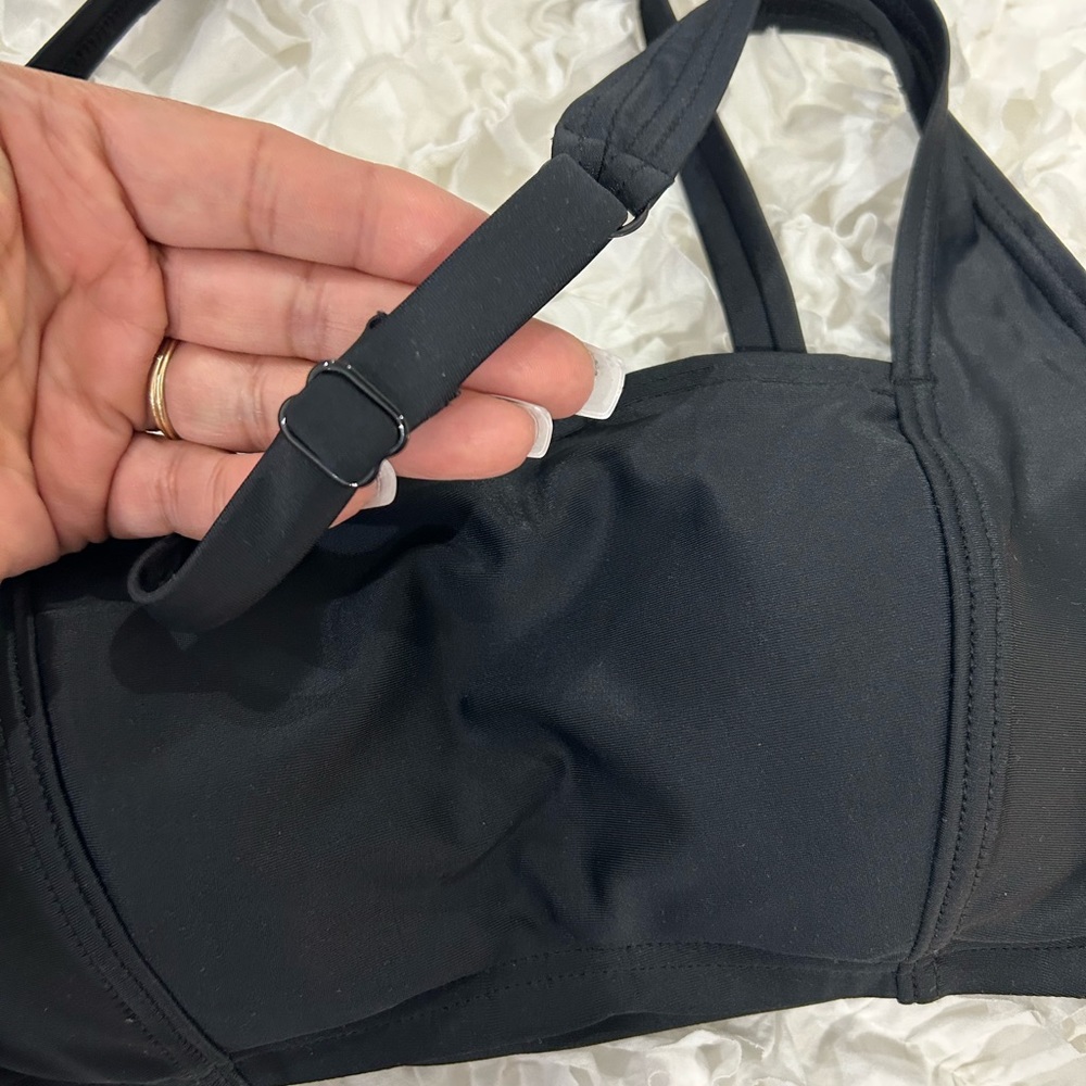 💰PRICE⬇️ 
 Yummie -  Gaia Square Neck Bikini Top - Black - size 6 - Picture 7 of 9